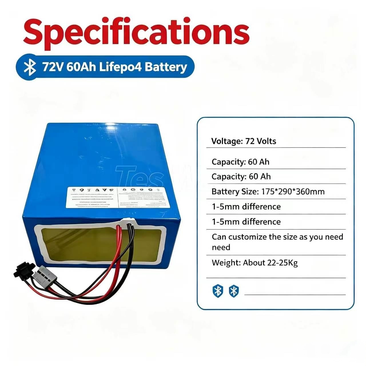 Akumulator litowy 72V 60Ah LiF – 72V 60Ah Lifepo4 Battery Pack recenzja i cena